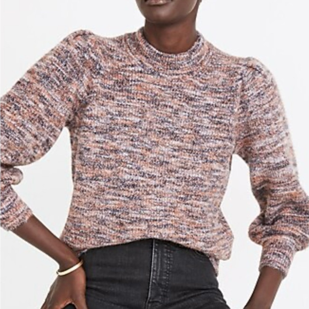 Madewell size small multicolored balloon sleeve sweater